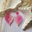 گوشواره دست ساز مدل قلبی فانتزی