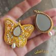 گوشواره دست دوز زنانه مدل پروانه خیال