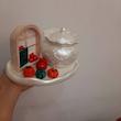 ست هدیه مدل کتیبه یلدا بهمراه بانکه و سینی تزئینی