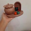 ست هدیه مدل کتیبه یلدا بهمراه بانکه و سینی تزئینی