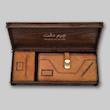 ست هدیه چرم دقت مدل چرم طبیعی بزی کد Sch-set6