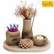ست هدیه دکوری رومیزی مدل روژا مجموعه 5 عددی