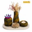 ست هدیه دکوری رومیزی مدل روژا مجموعه 5 عددی
