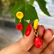 گوشواره دست‌ساز زنانه مدل دایره مثلث آویز