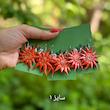 گوشواره دست‌ساز زنانه راز مدل خورشید