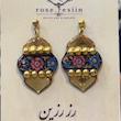 گوشواره دست ساز زنانه رز رزین مدل نوبهار