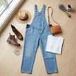 سرهمی بارداری جین مدل Maternity Denim Jumpsuit