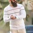 پلیور مردانه مدل یقه گرد نیم رگلان