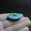 سنگ زینتی فیروزه آبی نیشابوری مدل مدالی کد 9006
