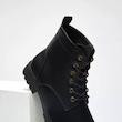نیم بوت مردانه مکس مدل Monochrome Ankle Boots with Lace-Up Closure