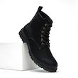 نیم بوت مردانه مکس مدل Monochrome Ankle Boots with Lace-Up Closure