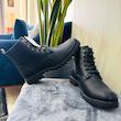 نیم بوت مردانه مکس مدل Monochrome Ankle Boots with Lace-Up Closure