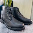 نیم بوت مردانه مکس مدل Monochrome Ankle Boots with Lace-Up Closure