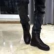 نیم بوت مردانه مکس مدل Monochrome Ankle Boots with Lace-Up Closure