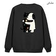 سویشرت زنانه مدل گربه و سگ کد p1  