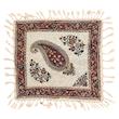 رومیزی قلمکار ممتاز اصفهان اثر عطريان طرح بته جقه مدل G75 سایز 40*40 سانتی متر