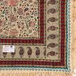 رومیزی قلمکار ممتاز اصفهان اثر عطريان طرح گل صدپر قاجار مدل G119سایز ۱۰۰*۱۰۰ سانتی متر