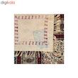 رومیزی قلمکار ممتاز اصفهان اثر عطريان طرح گل صدپر قاجار مدل G119سایز ۱۰۰*۱۰۰ سانتی متر
