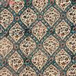 رومیزی قلمکار ممتاز اصفهان اثر عطريان طرح حصیری مدل G114 سایز ۸۰*۸۰ سانتی متر