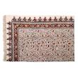 رومیزی قلمکار سنتی طرح گل و بوته مدل 4 نفره کد 100150-1