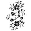 شابلون باتیس آرت طرح گل کد 519
