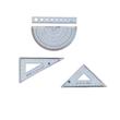 ست  خط کش مدل کرومی کد DC-202333 بسته 4 عددی