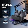 میکروفون بی سیم دو کاربره بویا مدل k3-01 با درگاه اتصال TYPE-C و لایتنینگ
