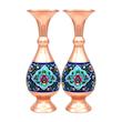 گلدان میناکاری مسی طرح نقاشی پرداز کد 20 بسته 2 عددی