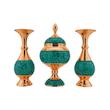 ست 3 گلدان و شکلات خوری فیروزه کوبی مدل F098 کد F013