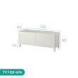 میز تلویزیون اسمردیس مدل TV122 - MDF+
