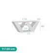 میز تلویزیون اسمردیس مدل TV125 - MDF