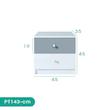 میز پاتختی اسمردیس مدل PT143 - MDF