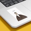 برچسب لپ تاپ پویا مارکت طرح لئون کد 3296
