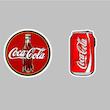 استیکر لپ تاپ کارنیکا طرح کوکاکولا مدل cocacola-2222116 مجموعه 2 عددی