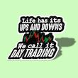  استیکر لپ تاپ طرح Day trading کد ST281