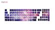 برچسب حروف فارسی کیبورد گراسیپا طرح Space کد 101