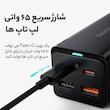 شارژر رومیزی 65 وات بیسوس مدل Powerstrip 65W به همراه کابل تبدیل USB-C