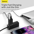 شارژر دیواری باسئوس مدل GAN5 PRO 65W به همراه کابل USB-C