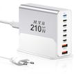 شارژر رومیزی 210 وات 8 پورت ام وی بی مدل GAN 210W