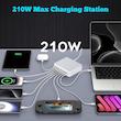 شارژر رومیزی 210 وات 8 پورت ام وی بی مدل GAN 210W