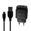 شارژر دیواری وریتی مدل EG-2122 به همراه کابل تبدیل microUSB