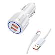 شارژر فندکی 35 وات مدل QC 3 به همراه کابل USB-C