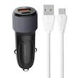 شارژر فندکی الدینیو مدل C510Q به همراه کابل تبدیل usb-C