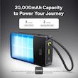 پاوربانک 22.5 وات بیسوس مدل ENERFILL PPBD2P-2020  ظرفیت 20000 میلی آمپر ساعت به همراه کابل USB-C