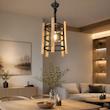 لوستر 1 شعله شاهان تک مدل WOOD.15