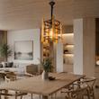 لوستر 1 شعله شاهان تک مدل WOOD.15