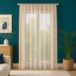 پرده تیکو دکو مدل دوخت ساده تور راشل کادکا طرح ریوا دالبوردار سایز 280 × 300 سانتی‌متر