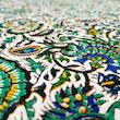 رومیزی قلمکار مدل گل اناری
