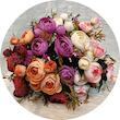 گل مصنوعی بوته نسترن پارچه‌ای ابعاد 30x15x15 سانتی‌متر وزن 60 گرم مناسب تزیین و دکوراسیون داخلی