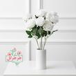 گل مصنوعی جُرجُرگل مدل شاخه رز مینیاتور بسته 3 عددی